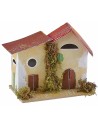 Set 6 gruppi di casette per presepe cm 10x6,5x5-11 h