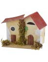 Set 6 gruppi di casette per presepe cm 10x6,5x5-11 h