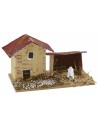 Set 6 gruppi di casette per presepe cm 10x6,5x5-11 h gruppi