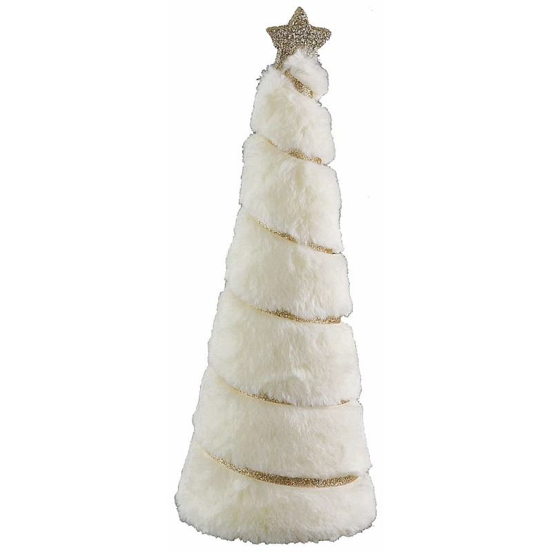 Albero con pelliccia beige h 28,5 cm