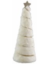 Albero con pelliccia beige h 28,5 cm