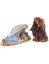 Nativity with reclining Madonna series 12 cm dressed terracotta