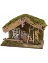 Hut with barn for nativity scene 33x18x23 cm h complete with