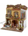 Presepe illuminato con forno e fontana funzionanti stile '700