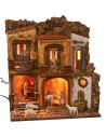 Presepe illuminato con forno e fontana funzionanti stile '700