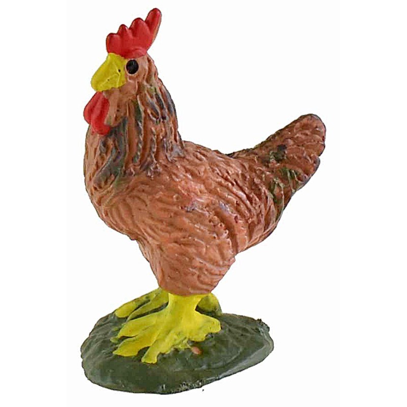 Gallina Oliver cabeza alta para figuritas de 10-12 cm gallina.