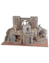 Presepe Pasquale illuminato completo di statue cm 75x52x42,5 h