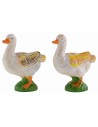 Juego de 2 gansos de PVC de 4,7 cm para estatuas de 15 cm, patos, pato, ganso.