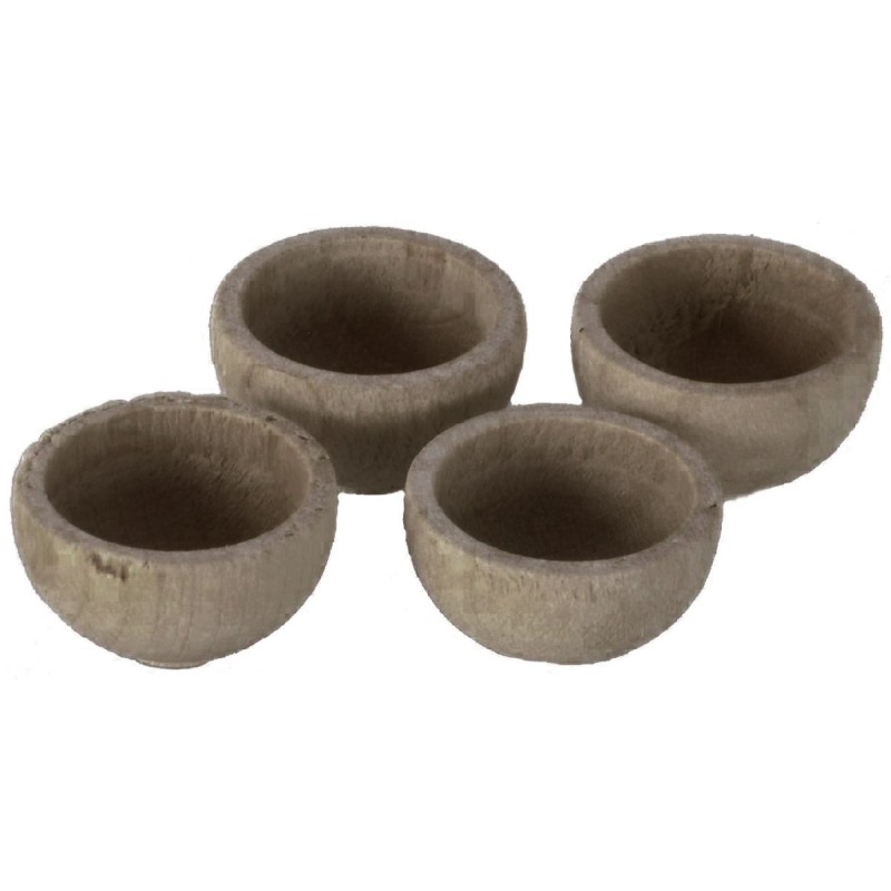 Set of 4 wooden bowls ø 1,4 cm