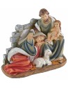 Nativity group in resin with reclining Madonna 18x9x15.5 cm h