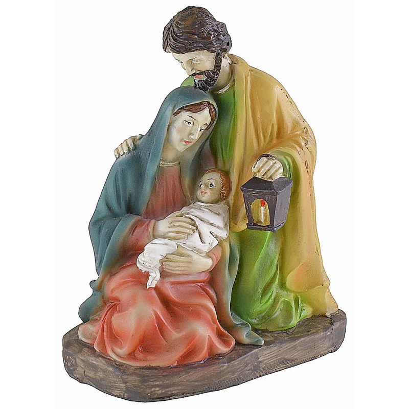 Natividad en resina de 12,5x7,5x14,8 cm, resina, José, 5x14.