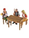 Landi Moranduzzo table with bench and stool for 10 cm figurines