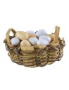 Cesta ovalada con huevos cm 4,8x3,3x2,5 h.