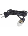 Portalampada con luce 1,5 w bianco caldo E12-220v completo di