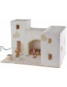 Presepe arabo illuminato completo di statuine cm 40,5x31x26,5 h