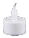 White tealight ø 3.7 cm with battery-operated red flame for