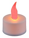 White tealight ø 3.7 cm with battery-operated red flame for