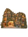 copy of Presepe con paesaggio illuminato e grotte cm 50x24x32 h