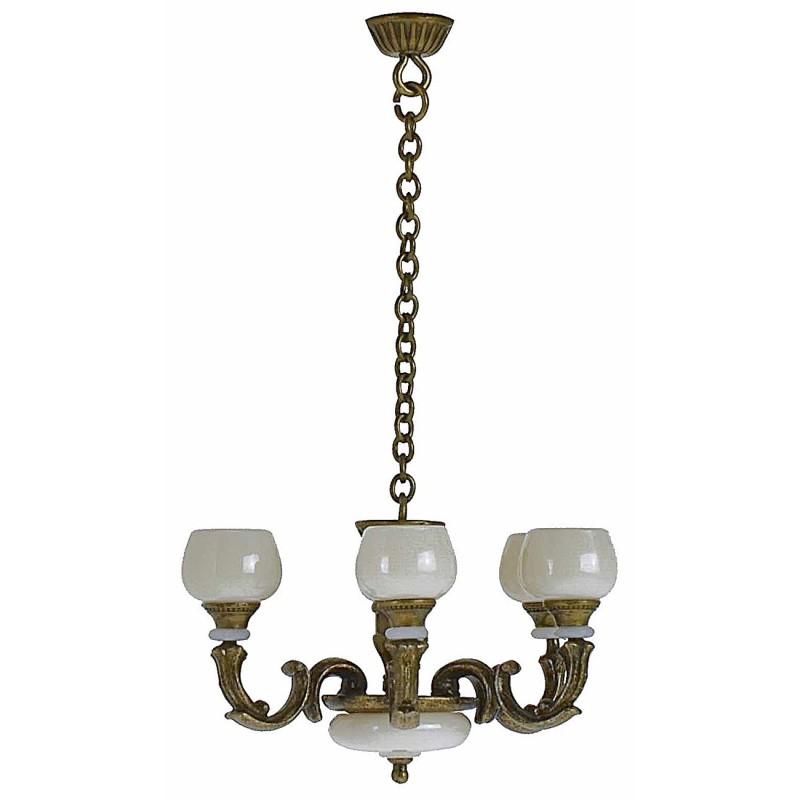 Lampadario a 6 bracci color bronzo