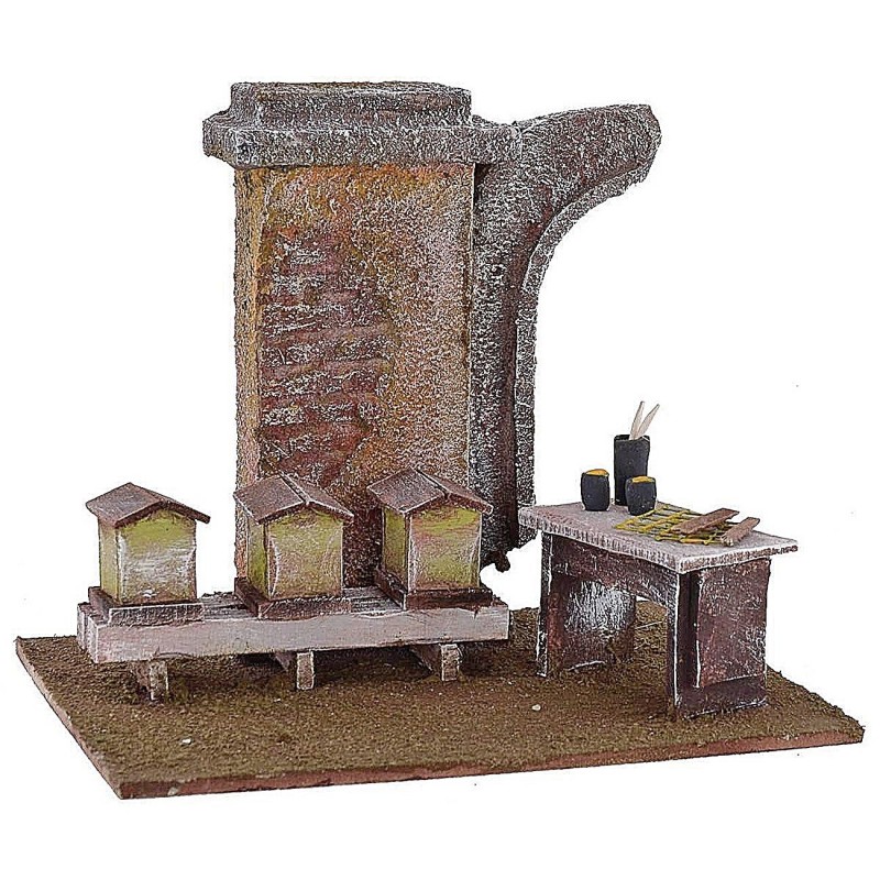 Apiario con arnie per presepe cm 24x17,5x19,5 h per statue 12 cm