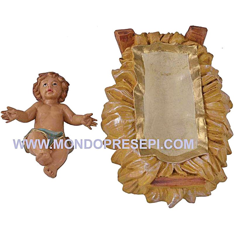 Niño Jesús con cuna serie 30 cm Euromarchi cuna