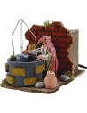 Oriental woman at the well 8 cm in movement