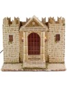 Castillo de resina con torres iluminadas de 31x25x24,5 cm h.