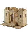 Castello in resina con torri illuminato cm 31x25x24,5 h