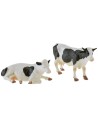 Set 2 cows pezzate pvc