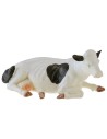 Mucca seduta pezzata in pvc per statuine 12-15 cm