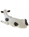 Mucca seduta pezzata in pvc per statuine 12-15 cm