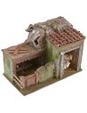 Double barn with enclosure 27x15x18 cm h