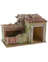 Double barn with enclosure 27x15x18 cm h