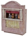 Puppet theater measuring 16.5x7x18.5 cm for statues 10-12 cm high.