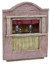 Puppet theater measuring 16.5x7x18.5 cm for statues 10-12 cm high.