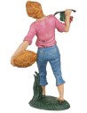 Hombre con cesta de frutas 15 cm Euromarchi altura, base