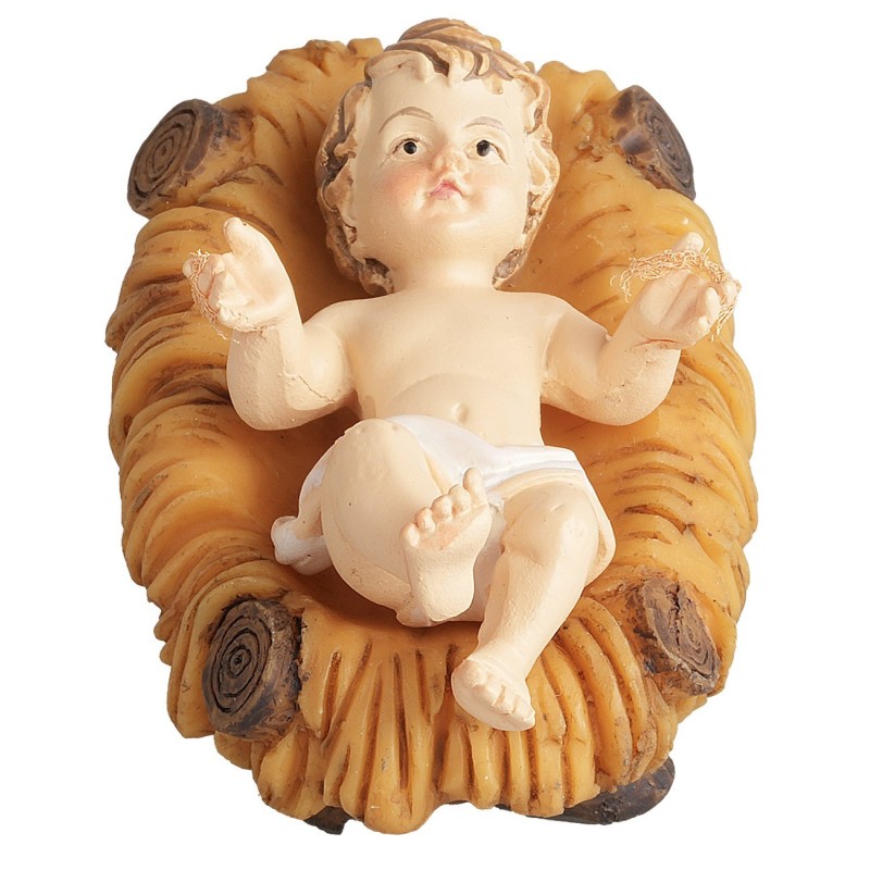 Gesù bambino con culla 5x3,5 cm consigliato per statue 12 cm