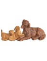 Familia de perros para estatuas de 12 cm, estatuas de Fontanini, perros.