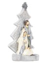 Natividad con árbol portavelas de 12x5x20,5 cm de altura.