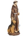 San Francesco 30 cm in resina resina, altezza, base, reale