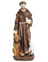 San Francesco 30 cm in resina resina, altezza, base, reale