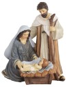 Natividad en bloque de 11x8x15,5 cm altura, niño, cuna, maría