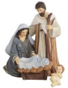 Natividad en bloque de 11x8x15,5 cm altura, niño, cuna, maría