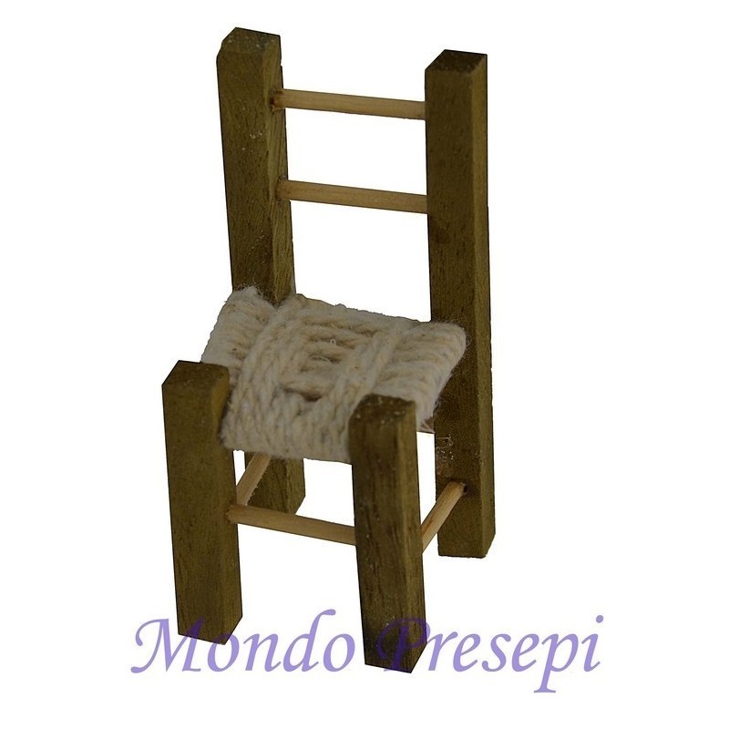 Silla de madera cm 4,5 Mundo Pesebres