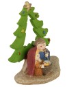 Natività Naïf con albero in resina 6x3x8 h 6x3x8, albero