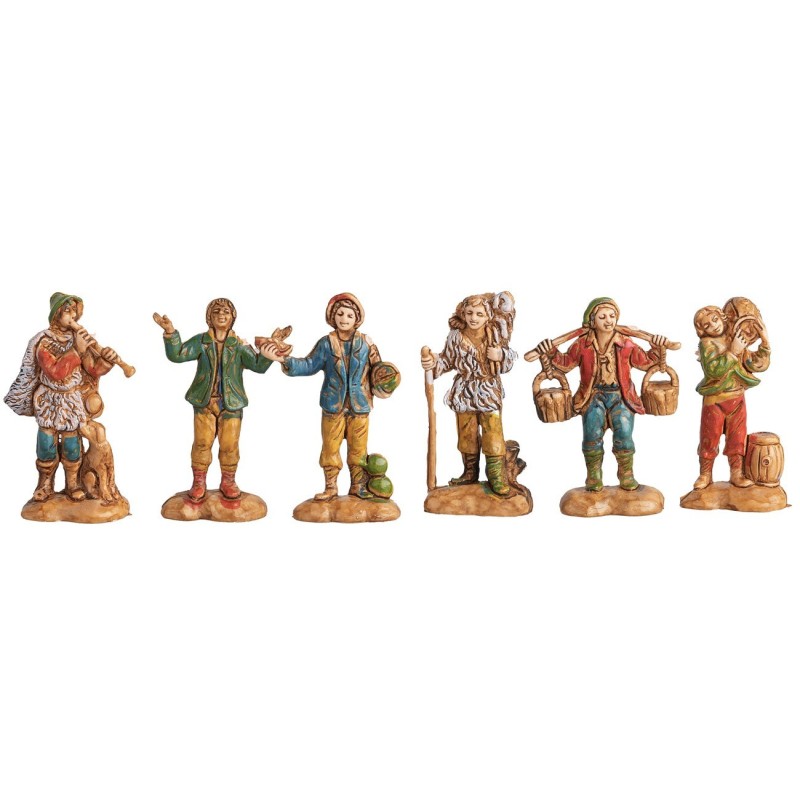 Set 6 statuine presepe cm 3,5 Euromarchi presepe, altezza