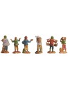 Set 6 statuine presepe cm 3,5 Euromarchi presepe, altezza