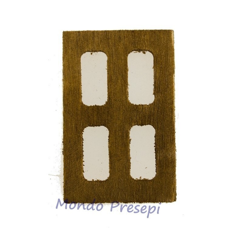 Ventana de madera pequeña cm 3x4,5 Mundo Belenes