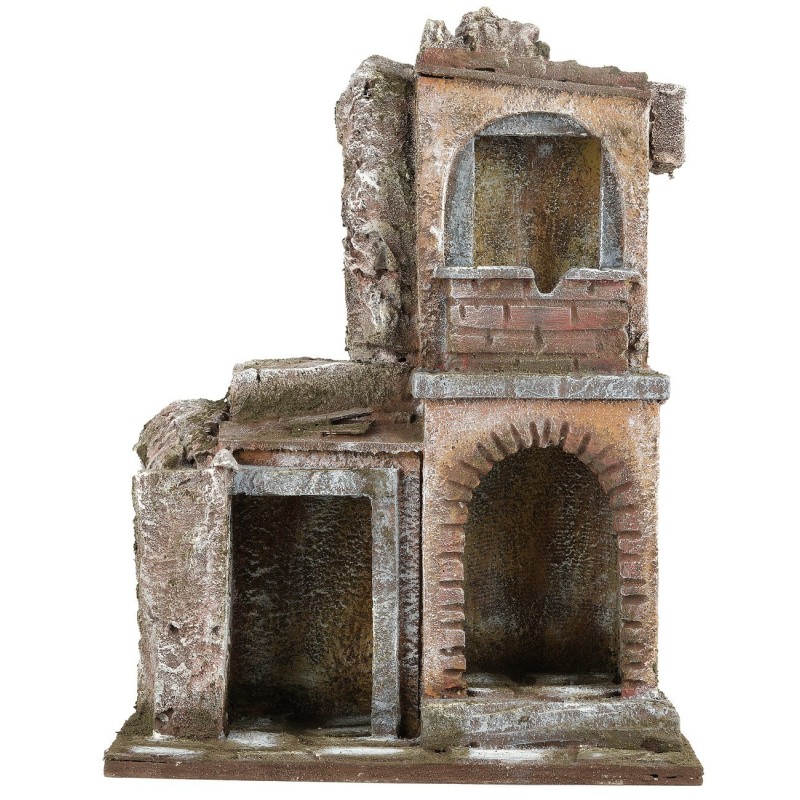 Gruppo di case rustico per statuine della serie 10 cm