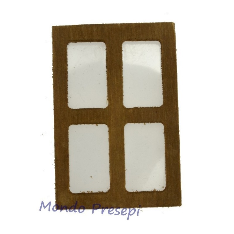 Ventana de madera mediana cm 4,5x6,5 Mundo Pesebres